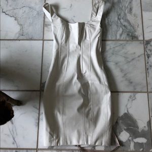 House of CB vegan leather dress bwt